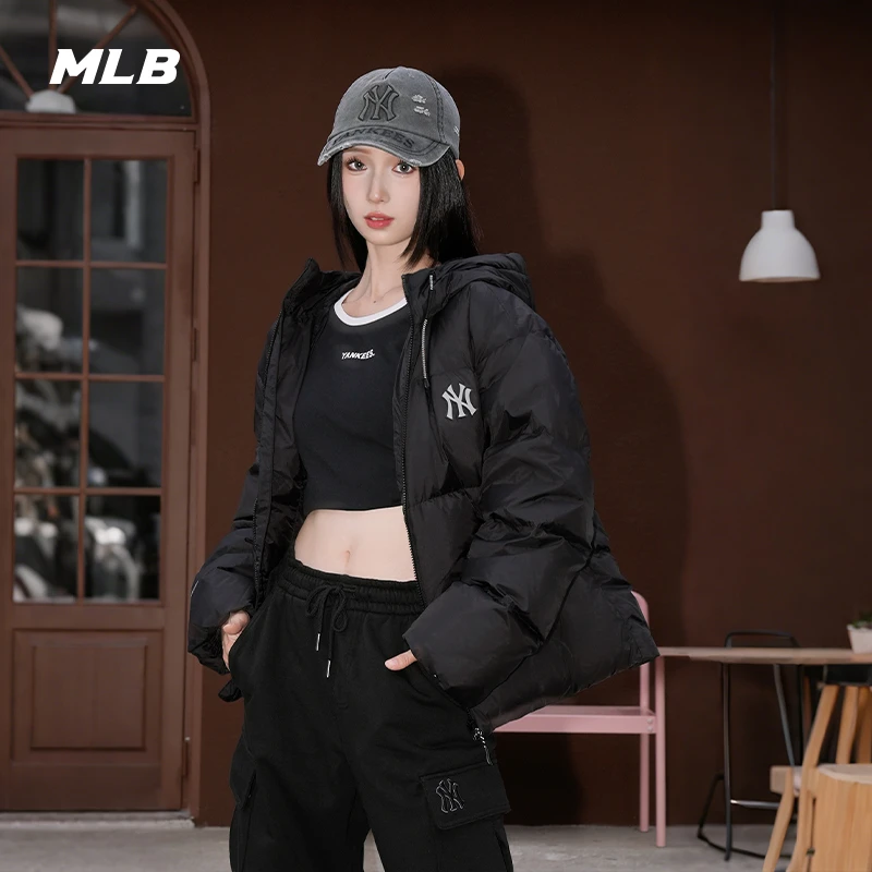 MLB官方 男女情侣时尚百搭连帽鹅绒羽绒服25秋冬新款DJB40