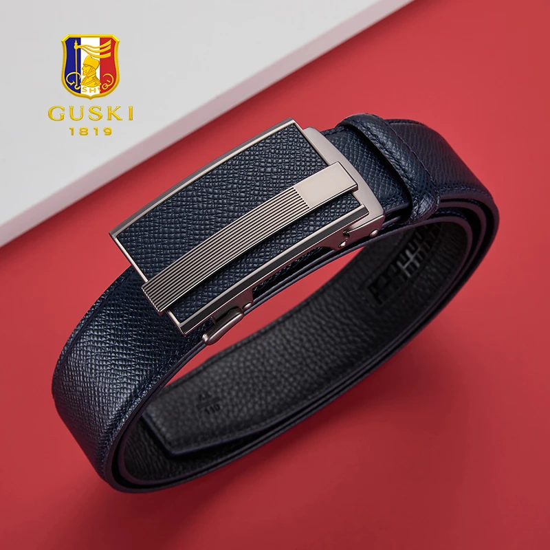 刻字【生日礼物】古士旗真皮男款皮带自动扣腰带生日送男友爸爸实用