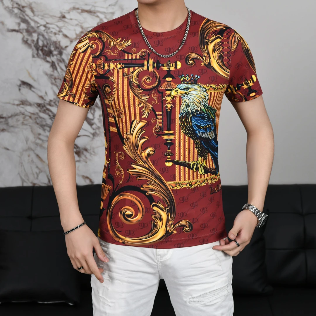 2025欧货男装时尚休闲夏季商务翻领轻奢百搭透气半袖潮流修身型