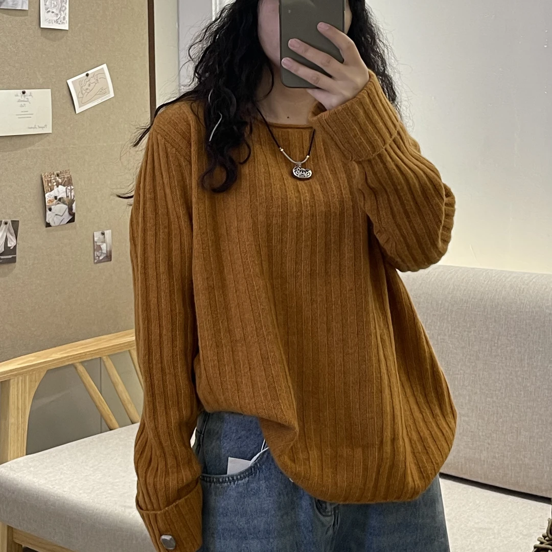 Good  acre  margin/良亩缘宽松百搭显瘦气质羊毛衫YMS-3008