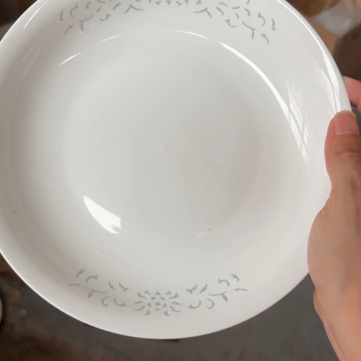 周***丝青瓷景德镇陶瓷十英寸白色盘子一个