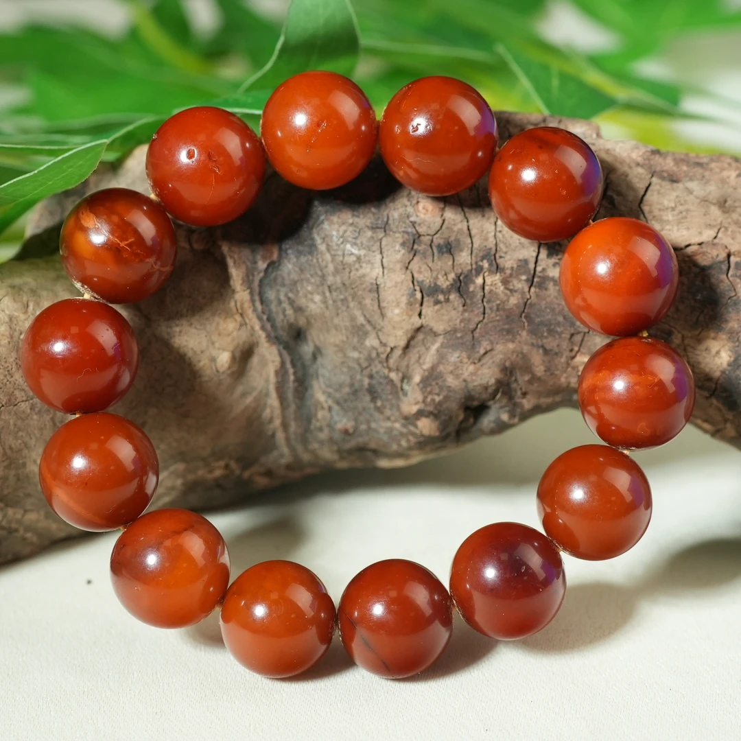 十九世纪蜜蜡圆珠手串【古珠精选】AAML250115039