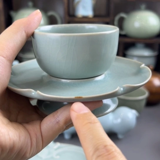 A***1瓷片纯手工制作工艺制作微瑕不带礼盒