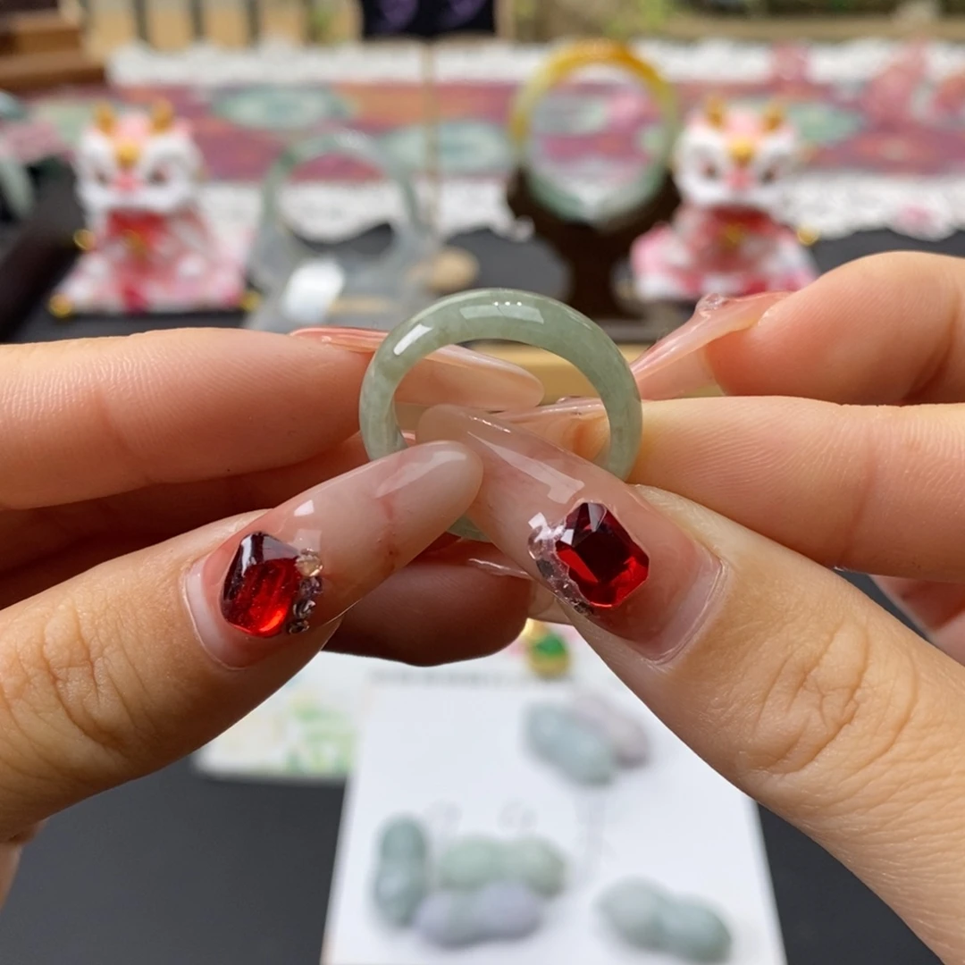 翡翠戒圈未镶嵌天然翡翠