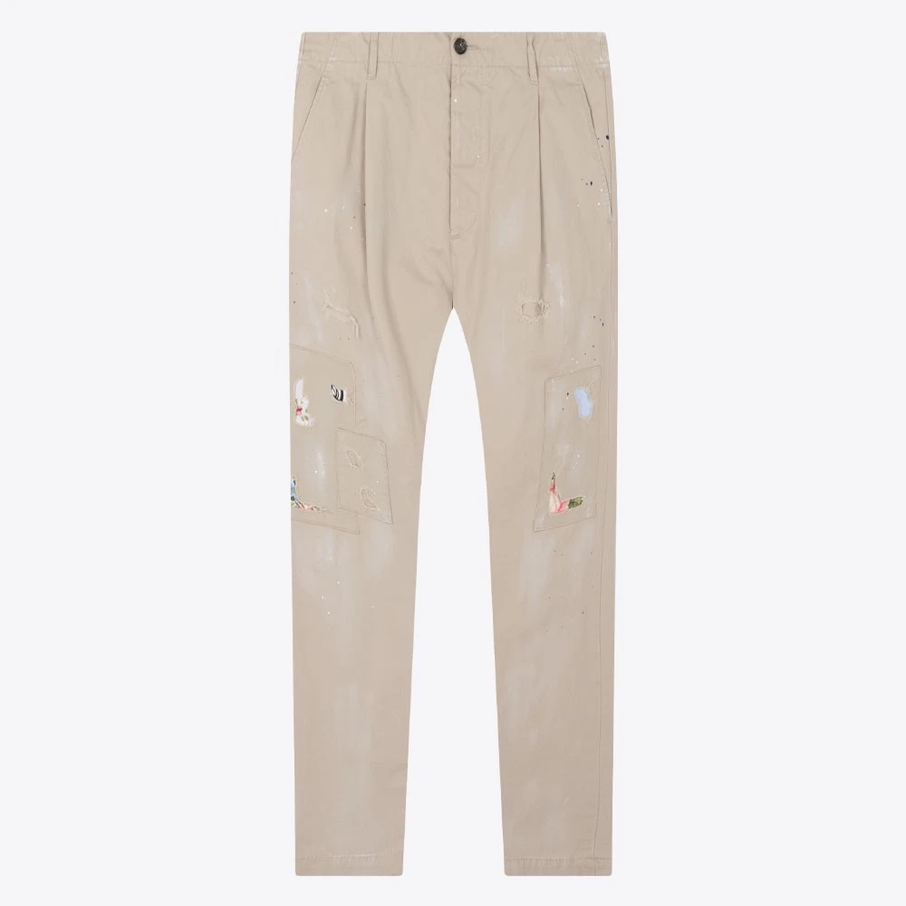 DSQUARED2 D2二次方涂鸦男修身9分裤休闲裤S74KB0660S41794800