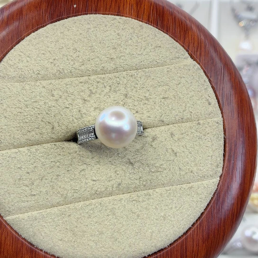 合金淡水珍珠戒指F