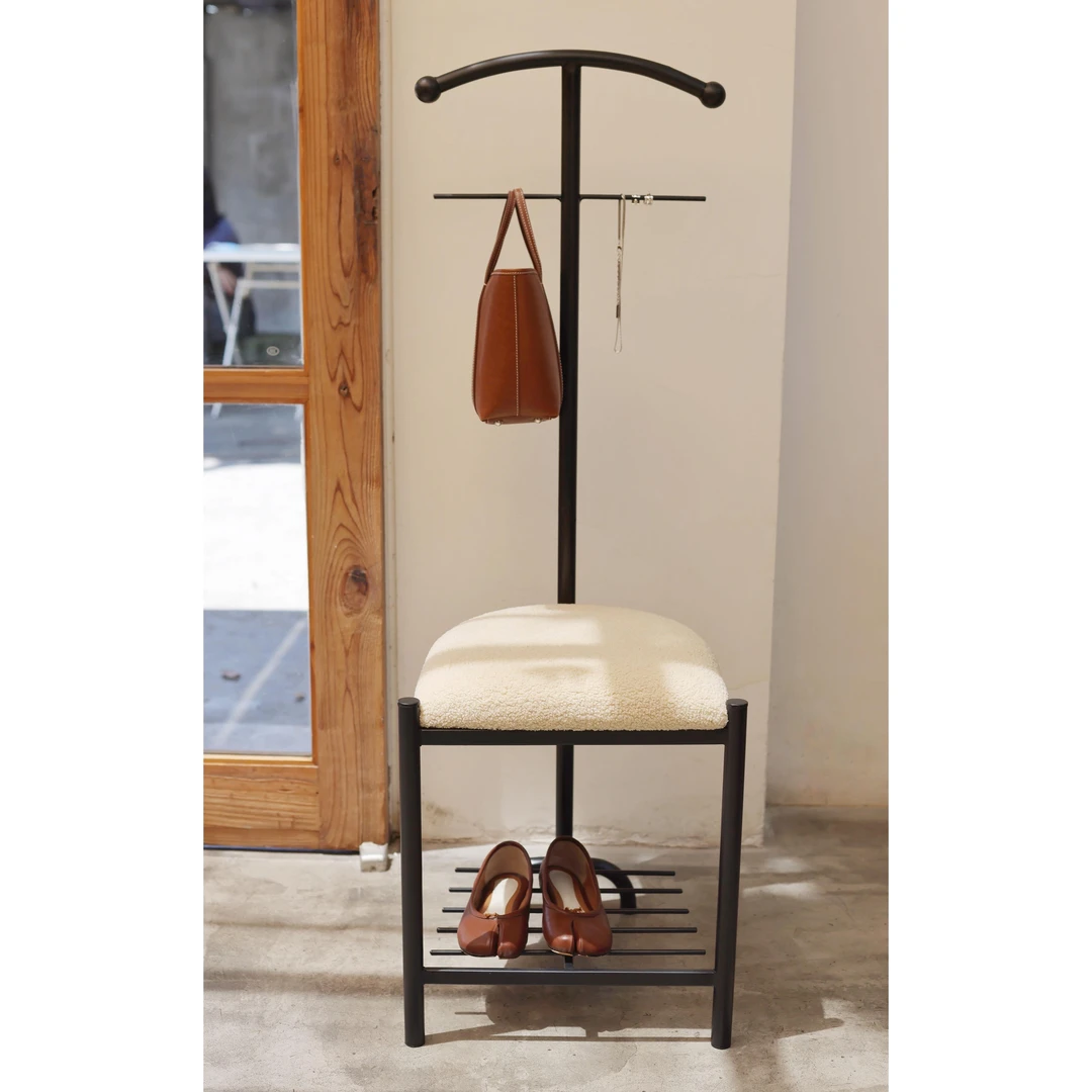 衣帽架极简约小绵羊换鞋凳入户玄关北欧中古艺术设计现代