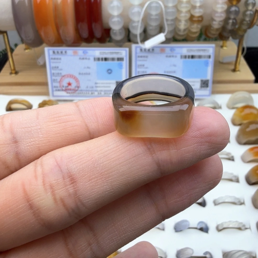 未镶嵌戒圈玛瑙/玉髓14圈