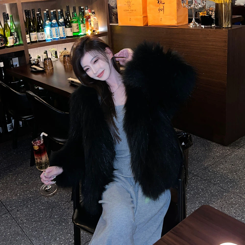 FaFa●豪门晚宴D2PC9347貉子毛外套