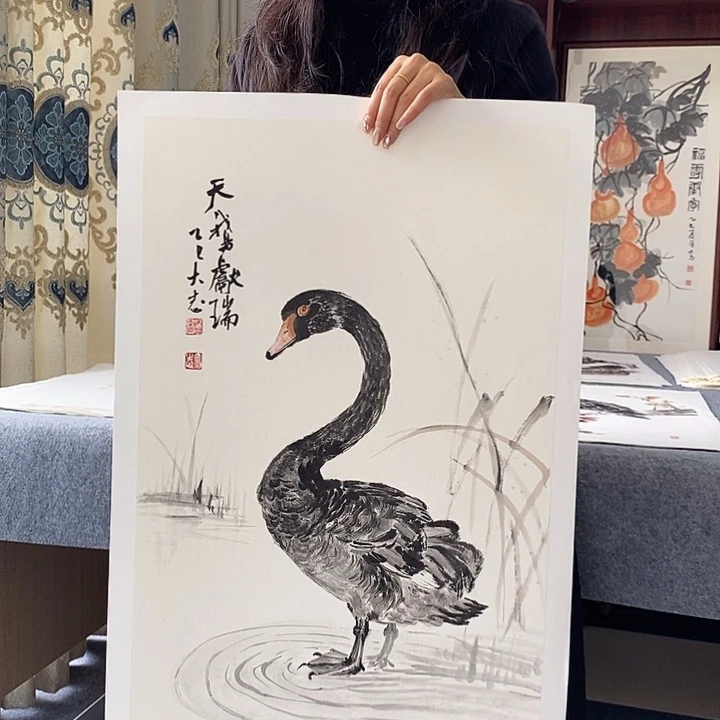 国画纯手绘国画写意作品45*68