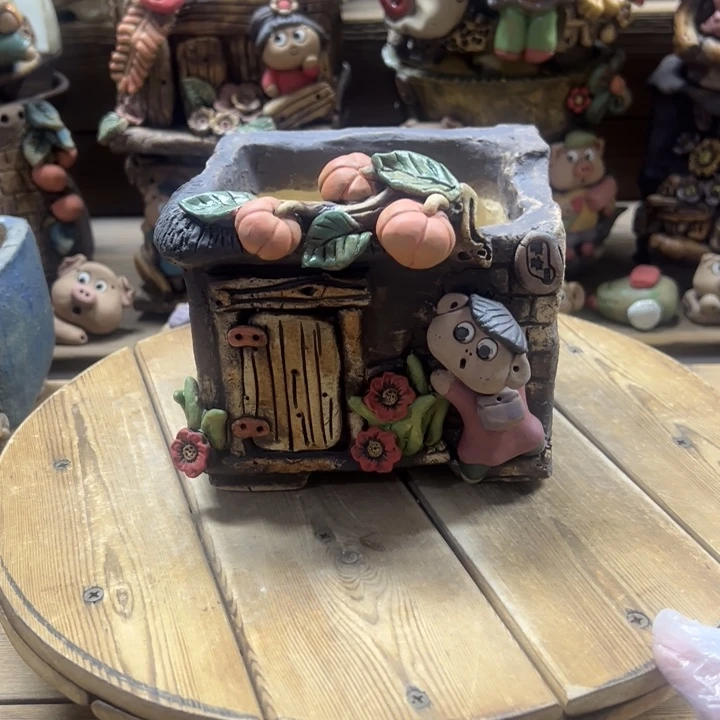 嘻哈多肉花盆百搭