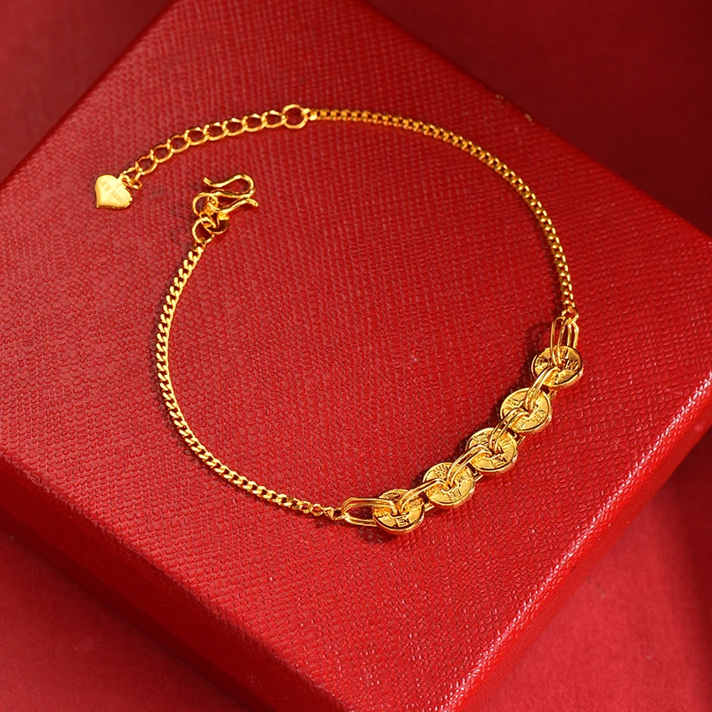 足银手链 五帝钱手链经典气质百搭轻奢传承工艺不掉色