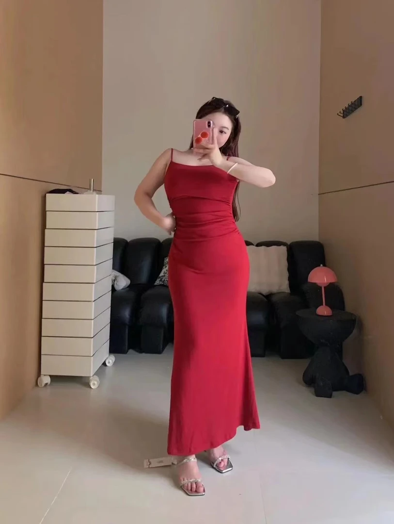 【JINGJIJI】镂空甜辣纯欲风吊带裙