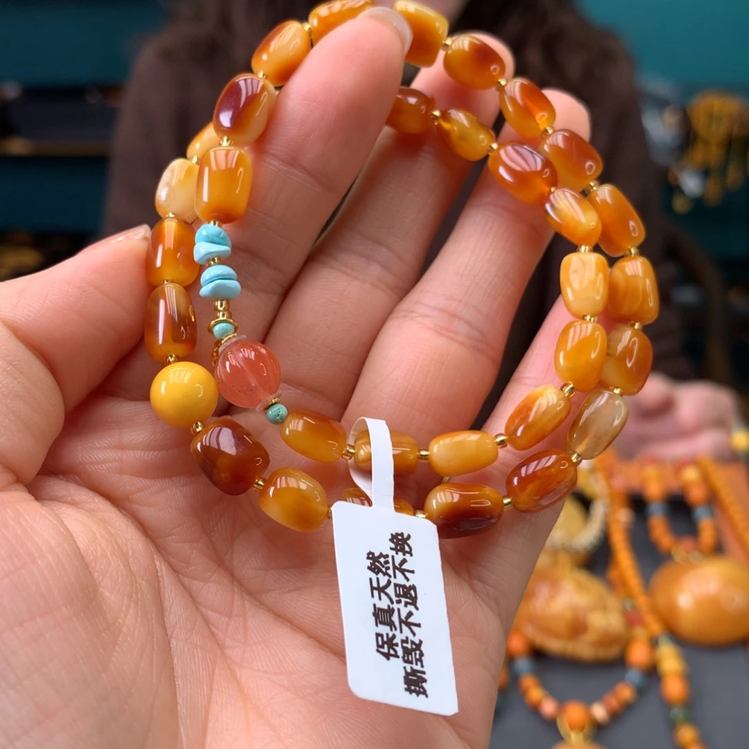 蜜蜡未镶嵌手串天然
