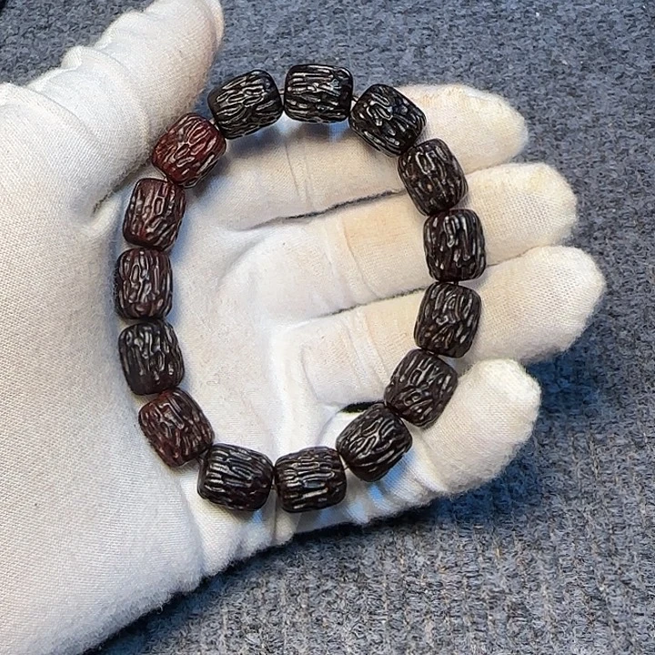 檀香紫檀（小叶紫檀）全陈化老料把件串