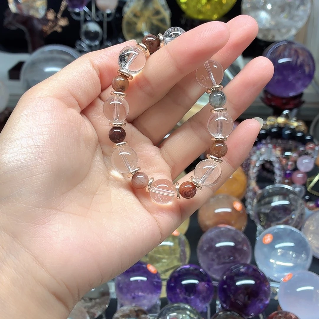 珠宝半成品水晶未镶嵌水晶手链12