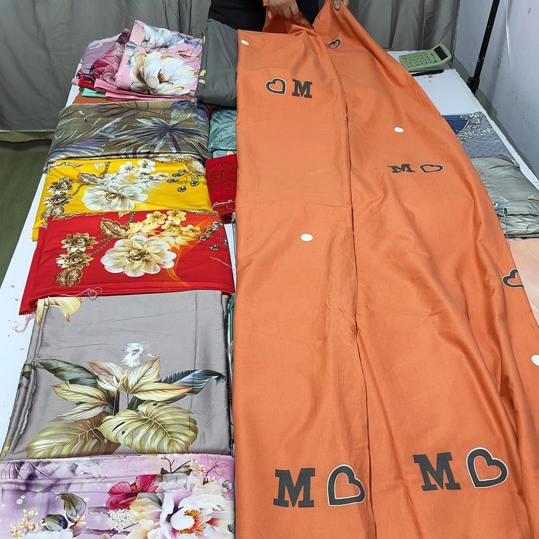 棉3.5米橘色纯棉贡缎