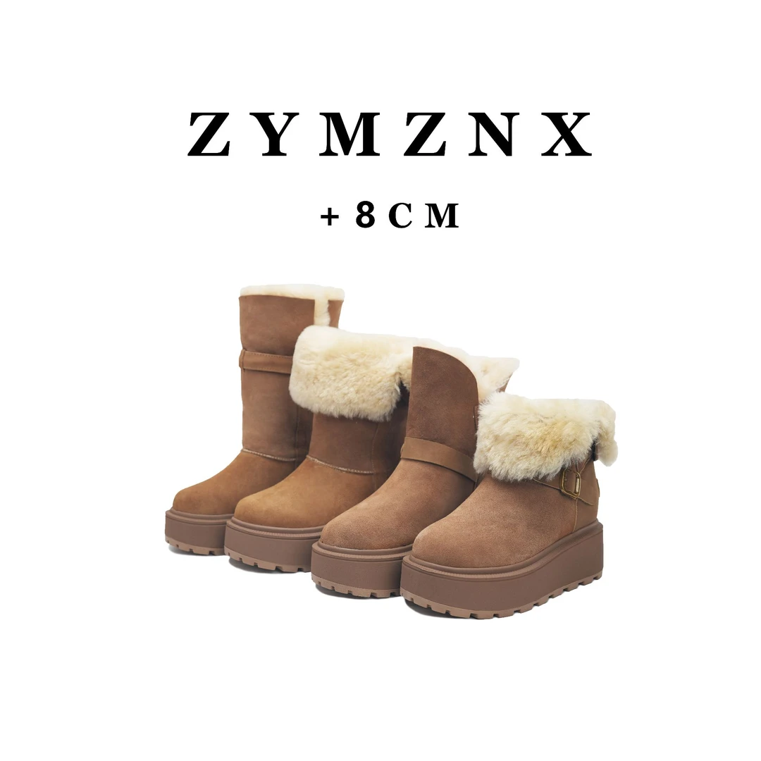 增高8CM   2024年秋冬新款时尚百搭厚底内增高潮流雪地靴9263-3