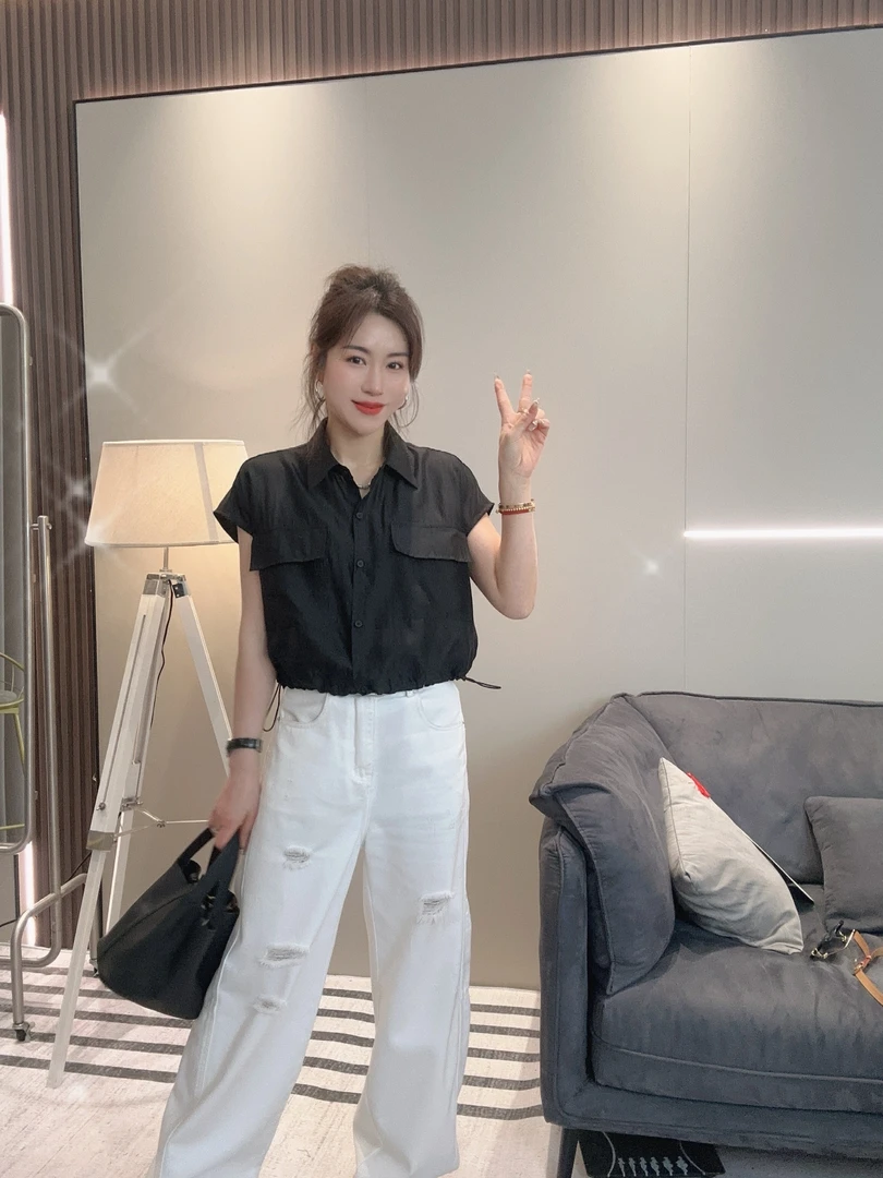 【黄小芳】夏季时尚抽绳衬衫