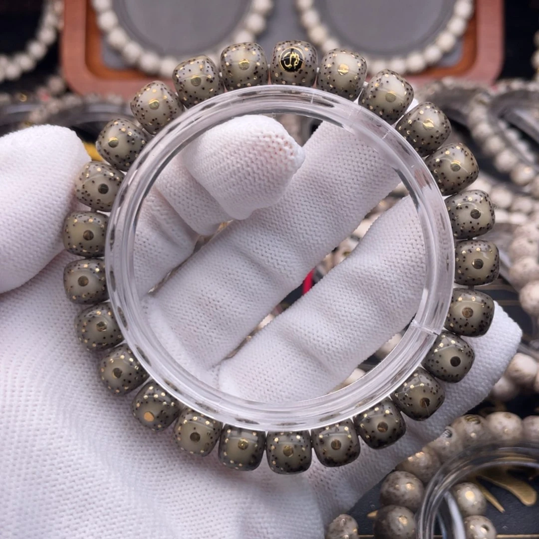 手串星月菩提绿幽灵千钉老型