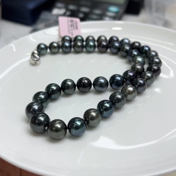 未镶嵌项链海水珍珠莫兰迪9-12mm