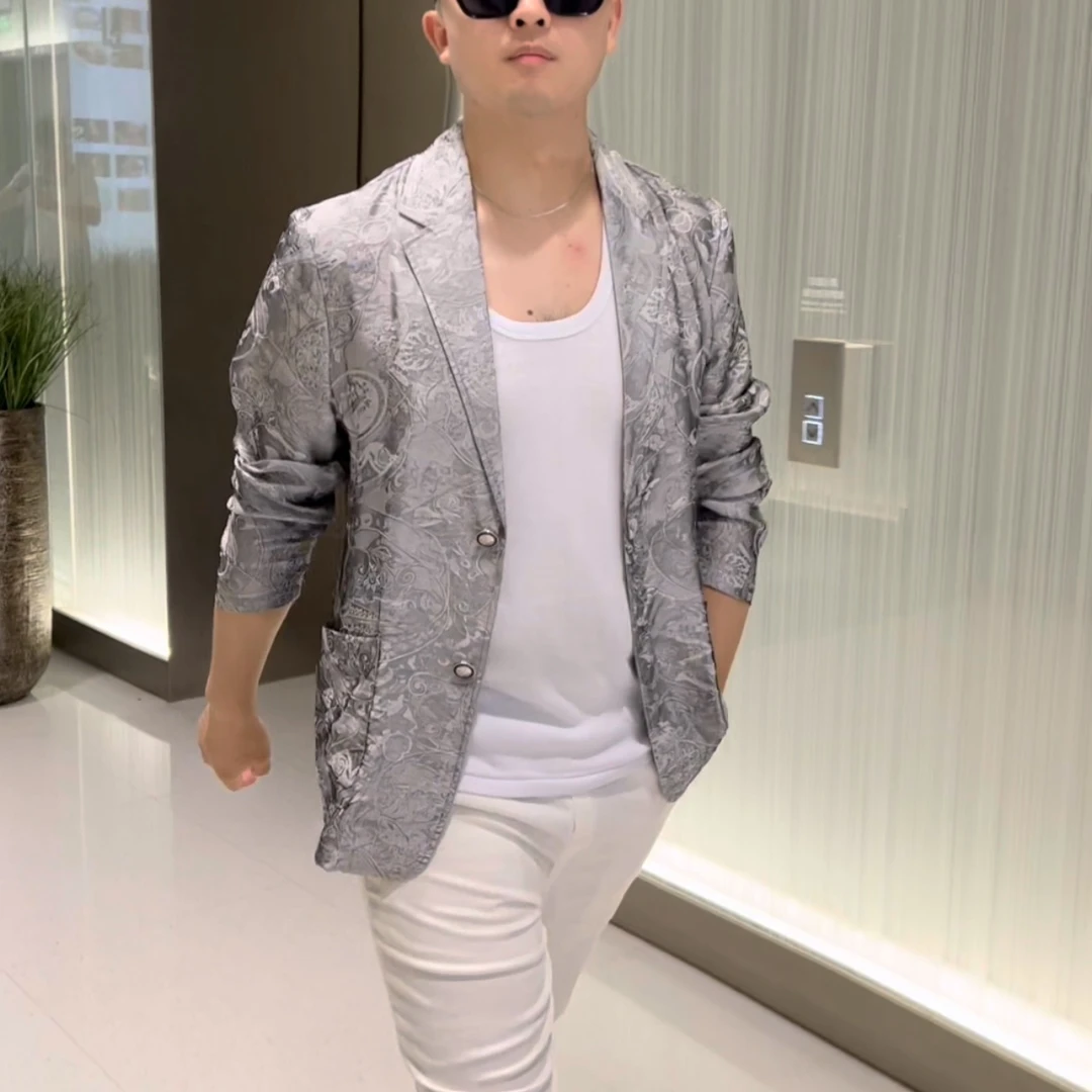 88215 8989男士新款潮流时尚休闲百搭西服