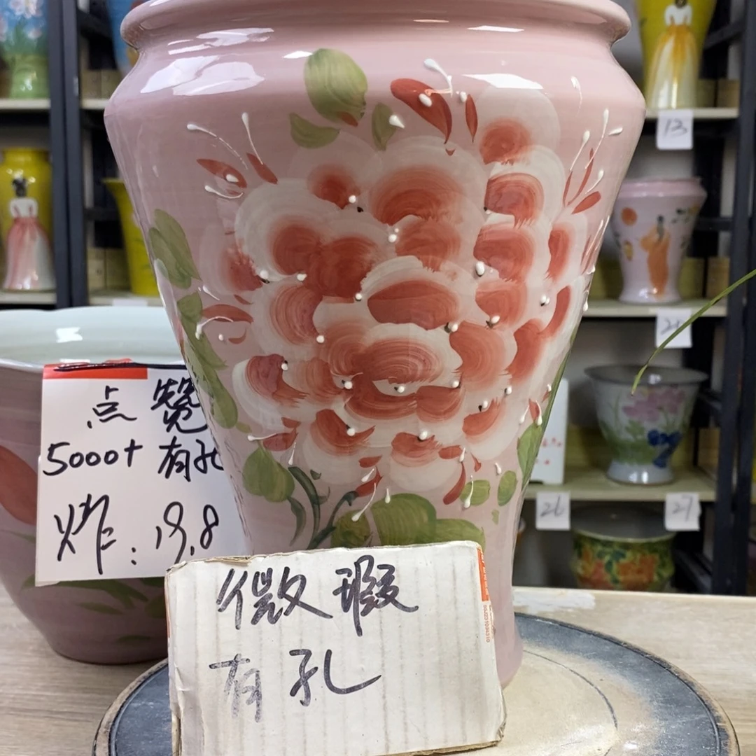 景德镇手工手绘陶瓷花盆