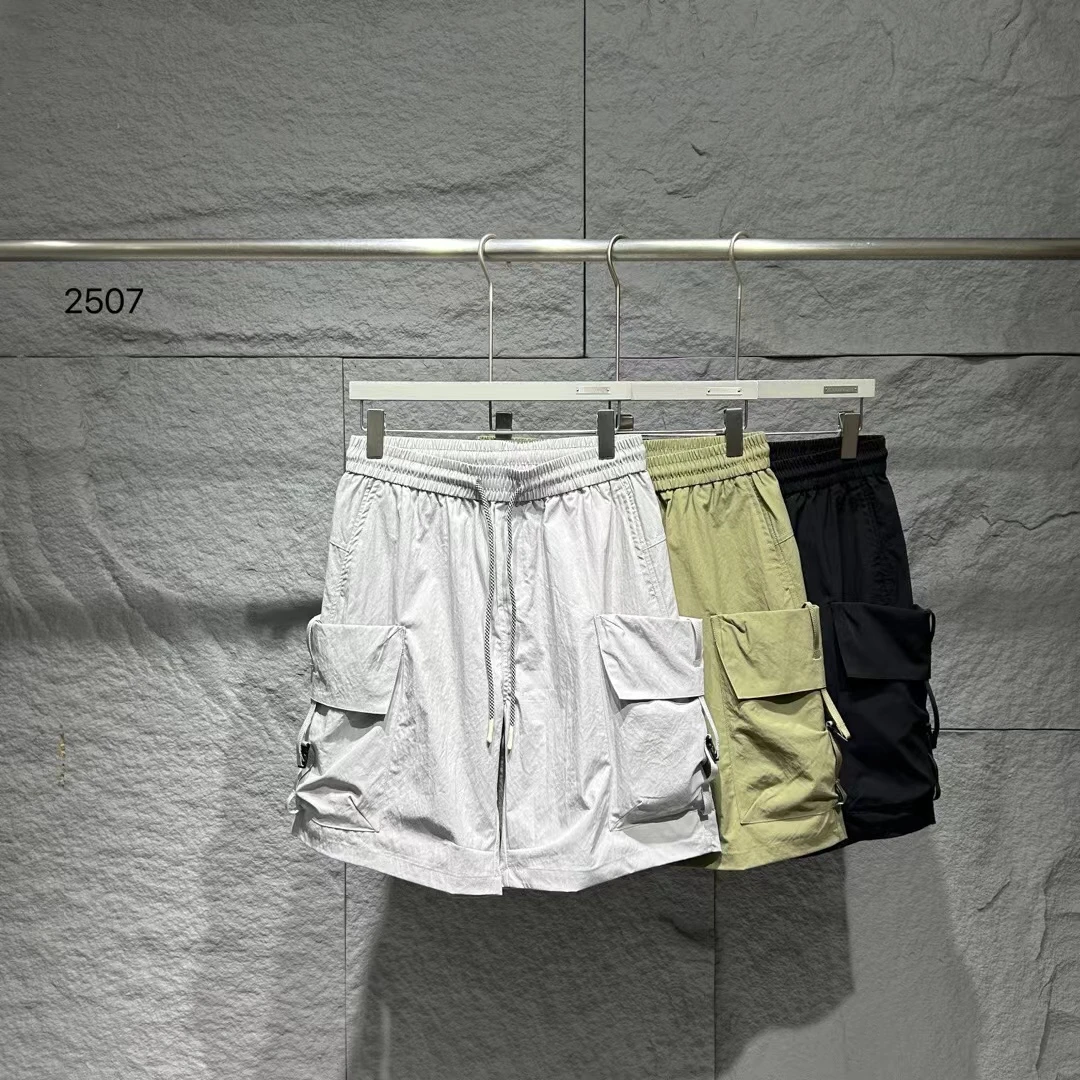 温柔瑶-男装#休闲宽松抽绳潮流工装短裤#2507（裤长54cm）