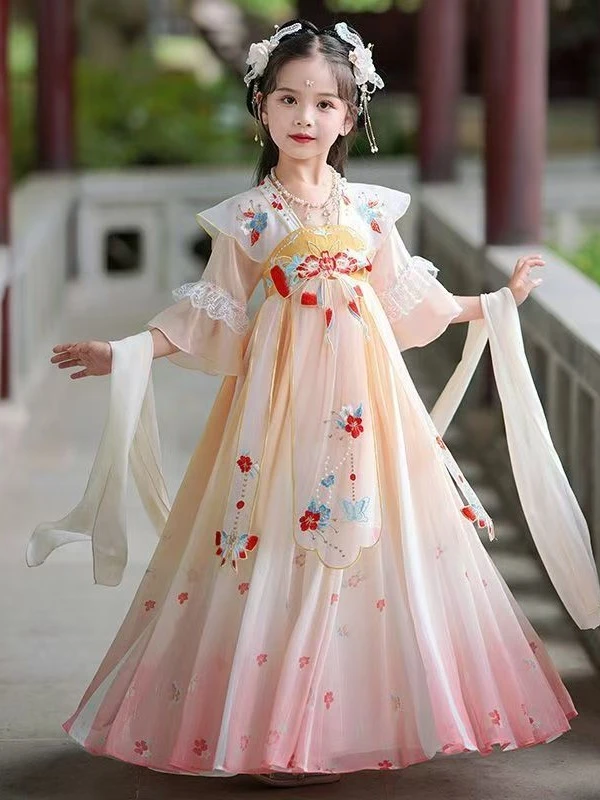 600-799孤品女童汉服夏季中国风唐装襦裙儿童超仙古风裙春夏链接5