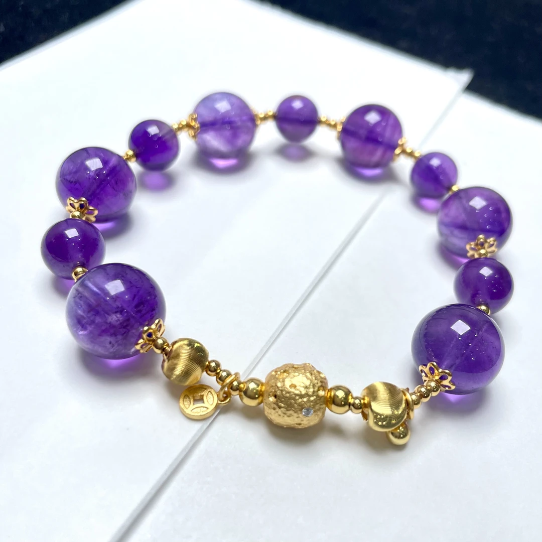 高净浓色紫水晶设计款手链 KT24103128