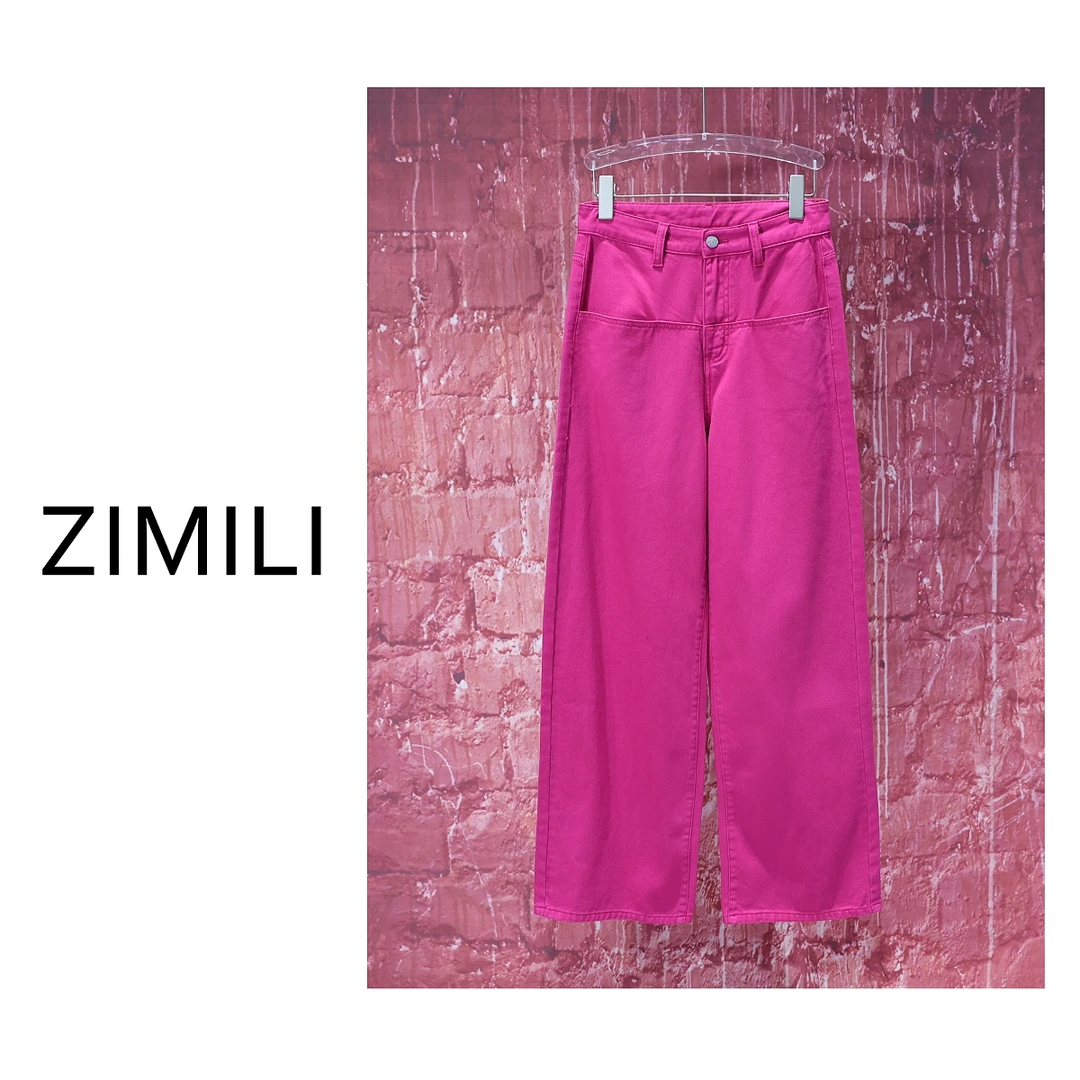 【LIANG哥女装】2025欧货新品小众时尚直筒阔腿牛仔裤6216