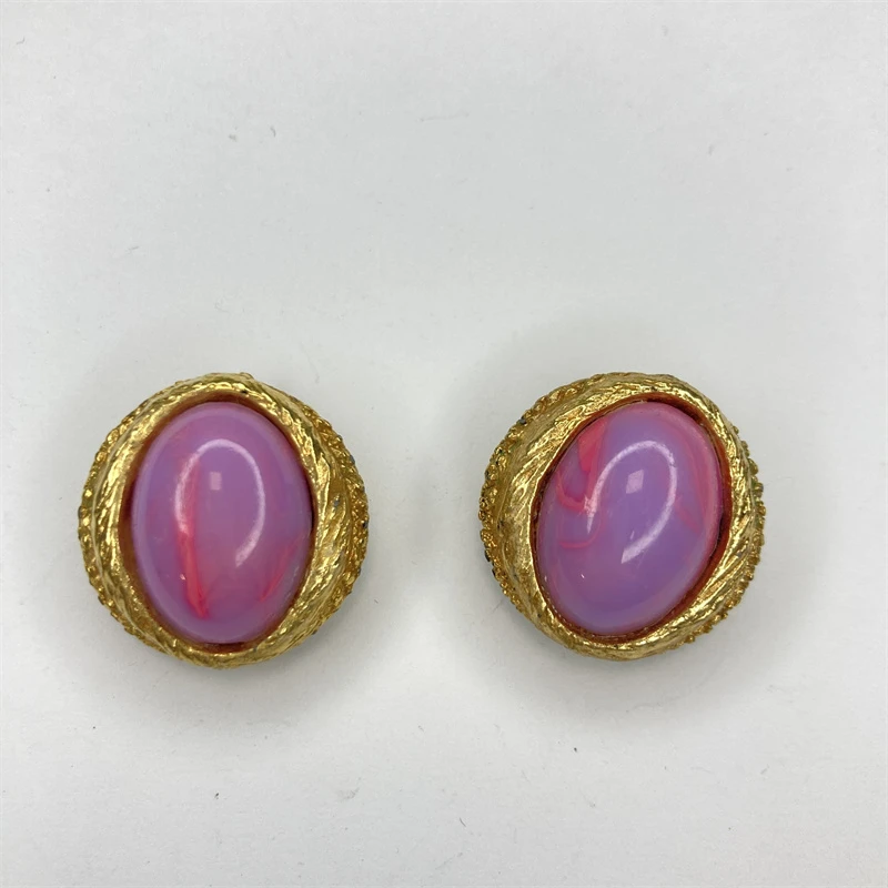 合金耳饰 粉色璐璐耳夹2-19【2070114-022】