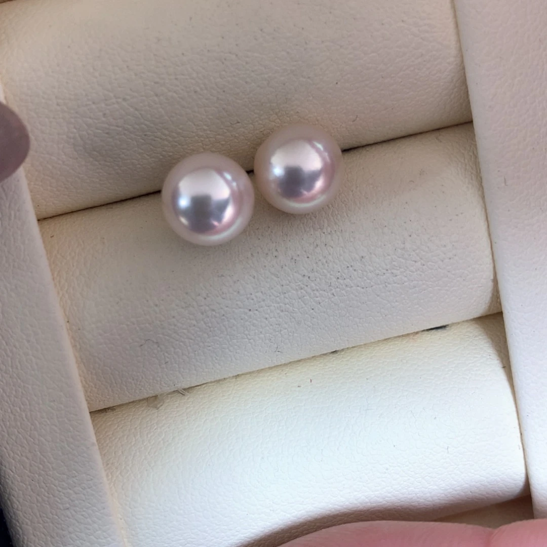 海水珍珠耳饰18K金镶嵌