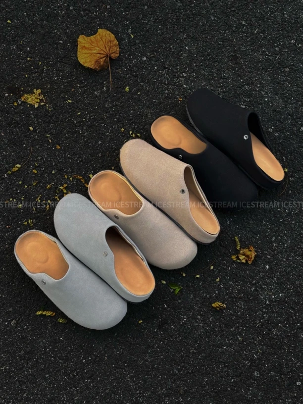 IceSTream ROW风软底老钱穆勒拖慵懒感复古休闲勃肯鞋男增高半拖