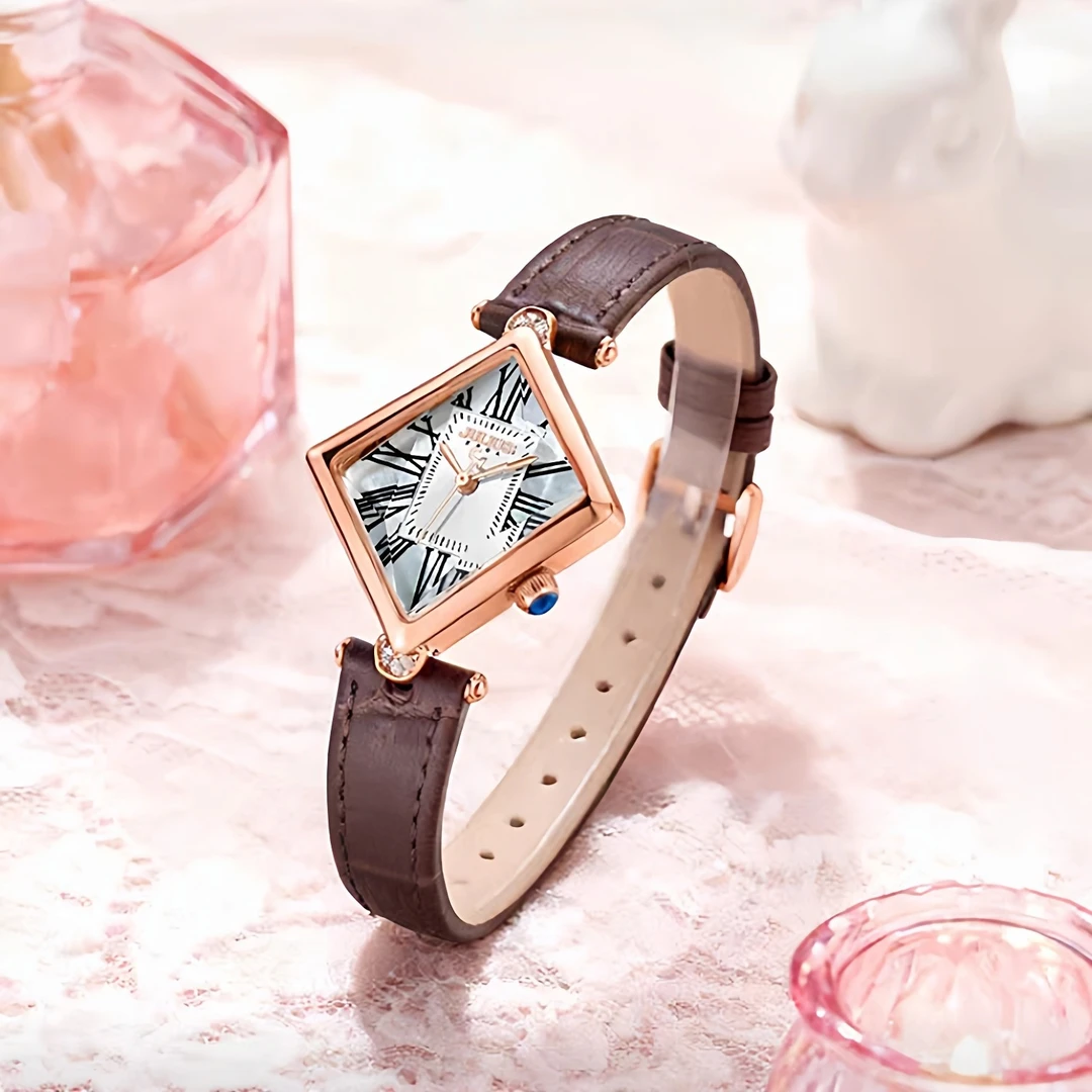 聚利时手表女新款高级感小众轻奢复古气质女表时尚潮流石英表1527