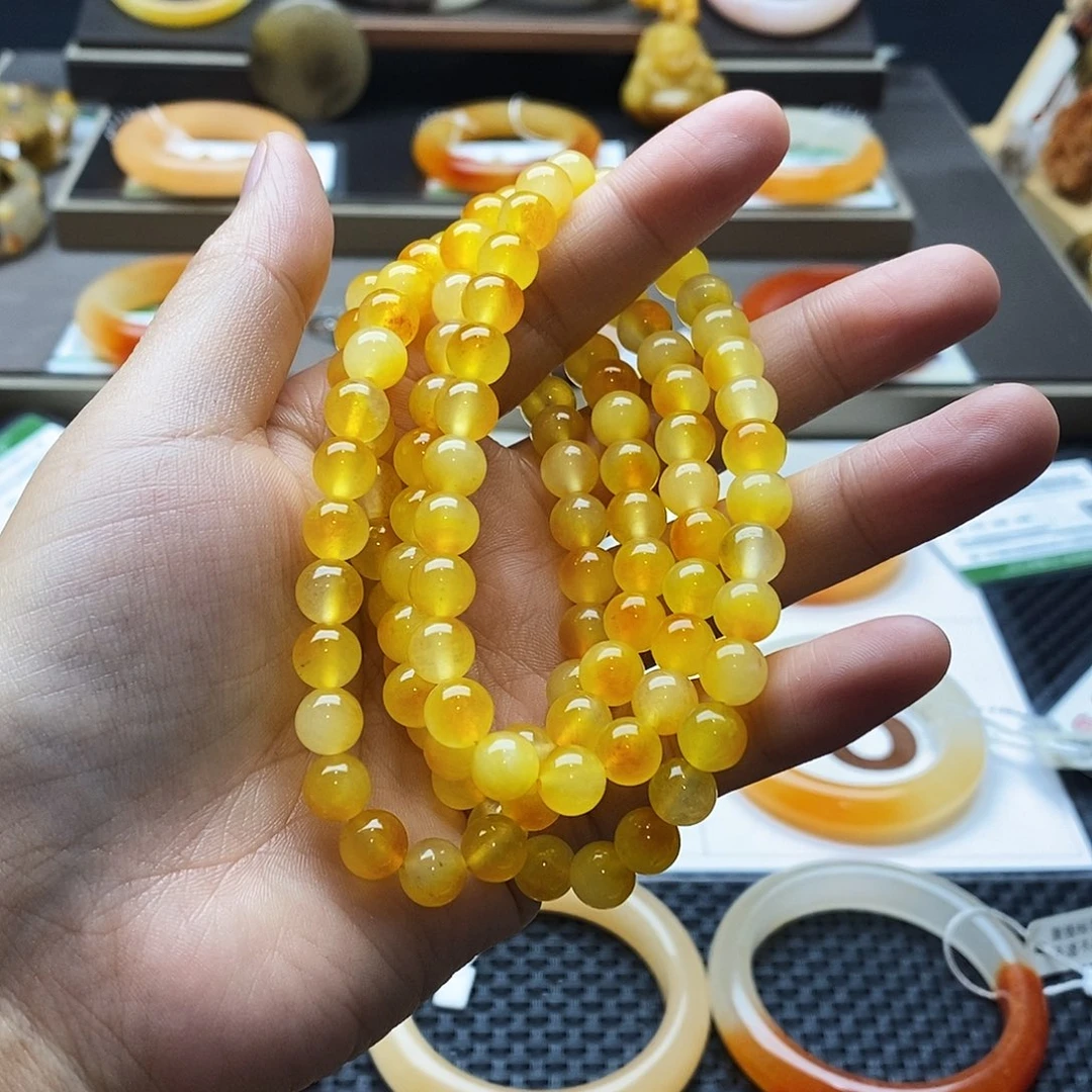 石英质玉（黄龙玉）未镶嵌手镯