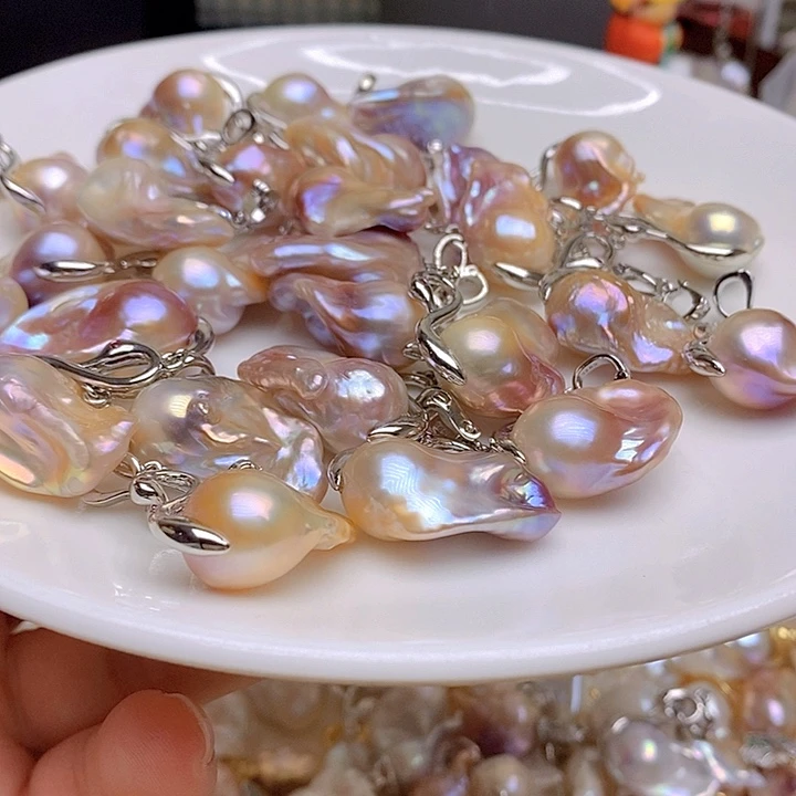 淡水珍珠银S925镶嵌颈饰844