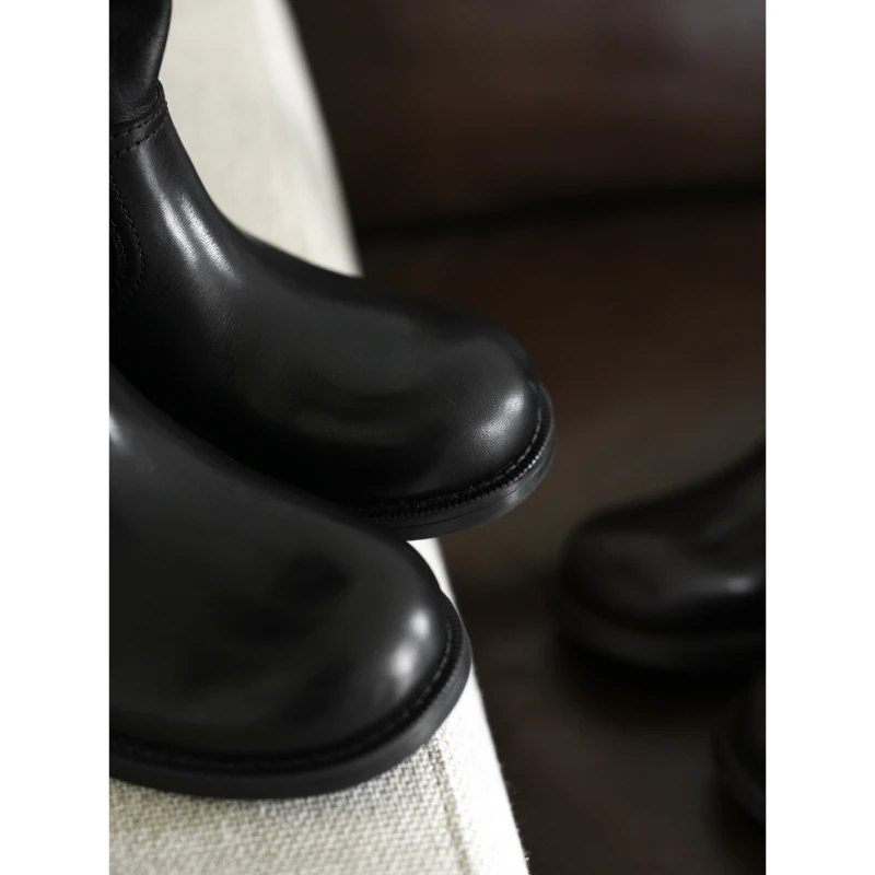 BAYBERYL老贝西部堆堆靴*扣带复古百搭秋时装靴子DD5I2702-10/19