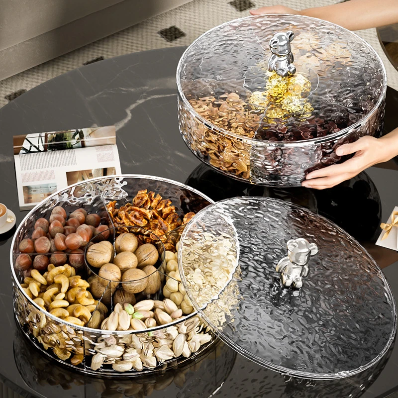 客厅茶几家用轻奢高端精致干果盘新款高颜值坚果糖果零食摆放托盘