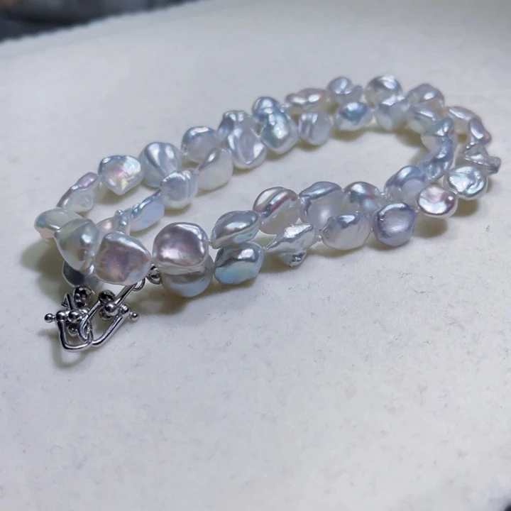 淡水珍珠颈饰银S925镶嵌永*