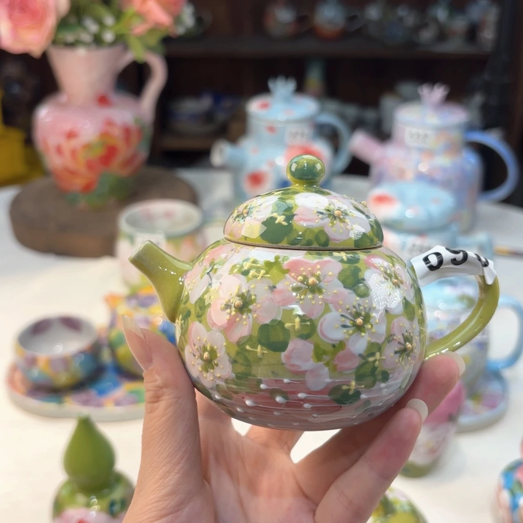 景德镇手绘高温釉下彩陶瓷茶具