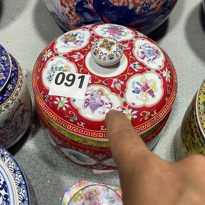 瓷片琳*景德镇陶瓷罐091