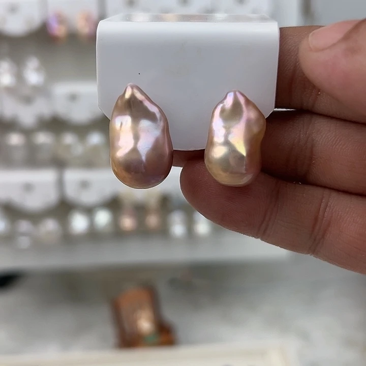 银S925镶嵌耳饰淡水珍珠