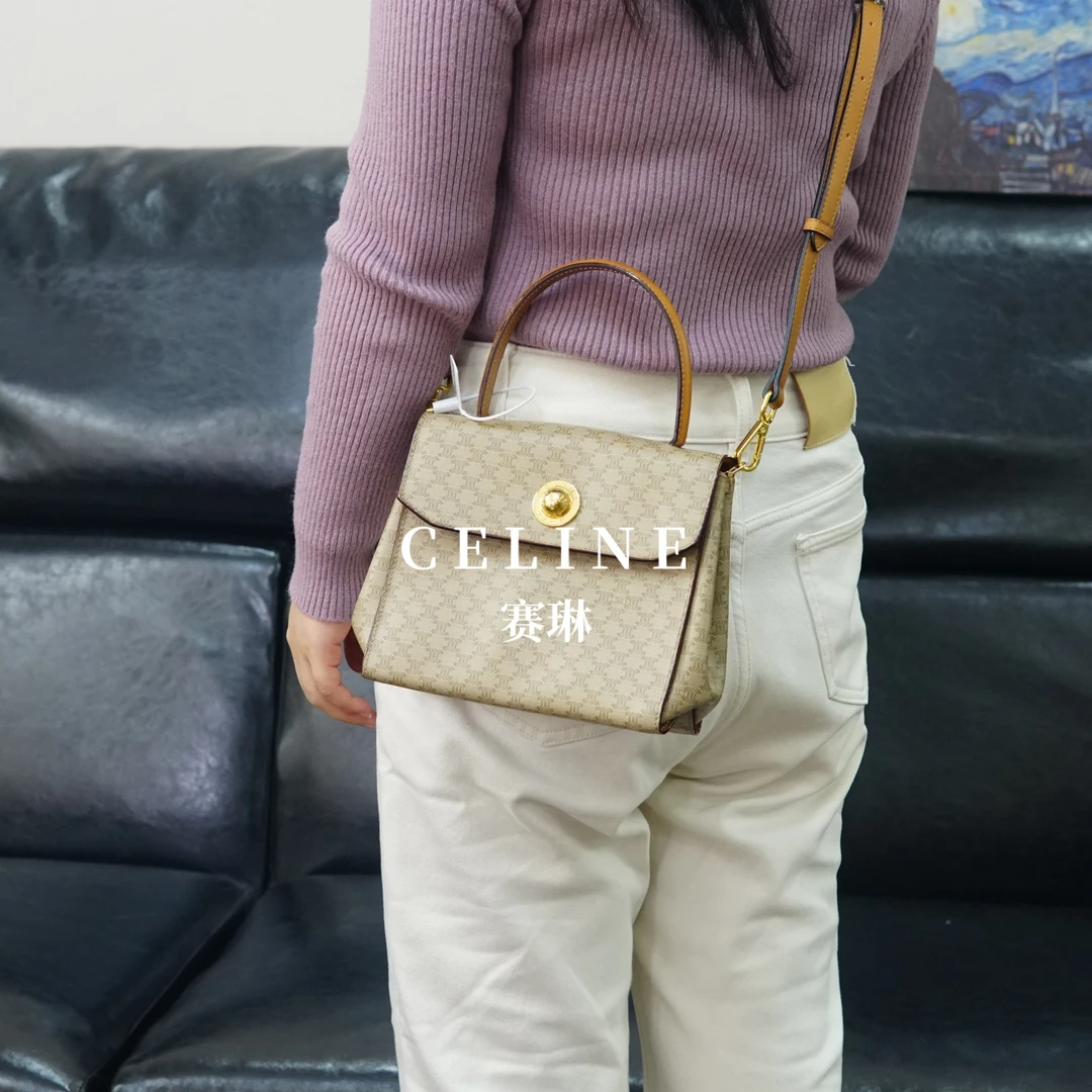 95新 Celine/思琳 米花邮差包/ZG02614008/4008