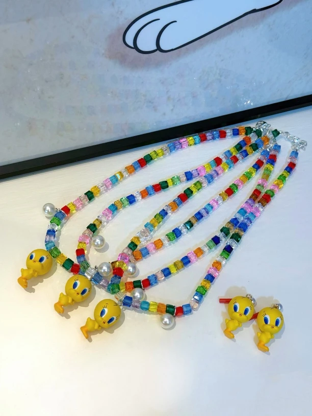 非金属树脂耳饰 3156（正娃)侧身翠儿项链耳钉