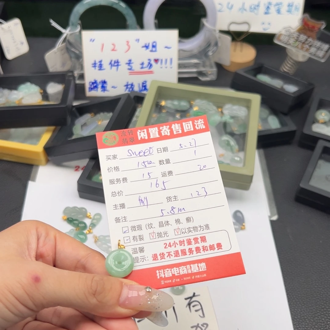 翡翠18K金镶嵌颈饰s****a