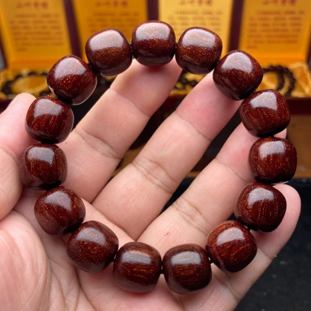 印尼金星紫檀15老邢泥料爆满真金星男女高油高密