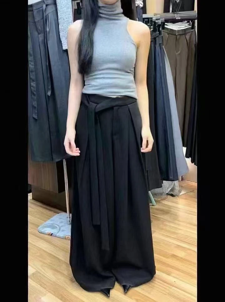 小亚推荐【实体品质】66068-1垂感宽松拖地裤