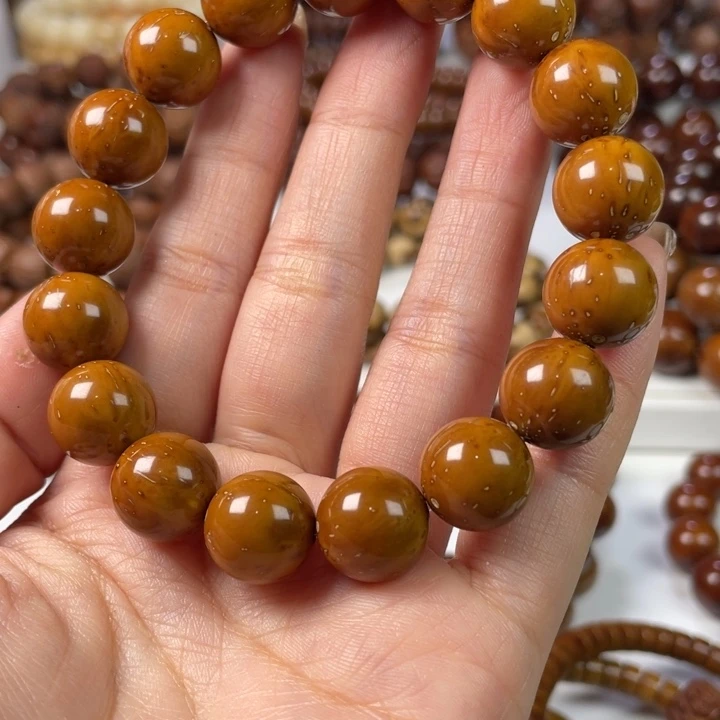 紫金鼠手串13尺寸紫金鼠光珠(多棕线)反油