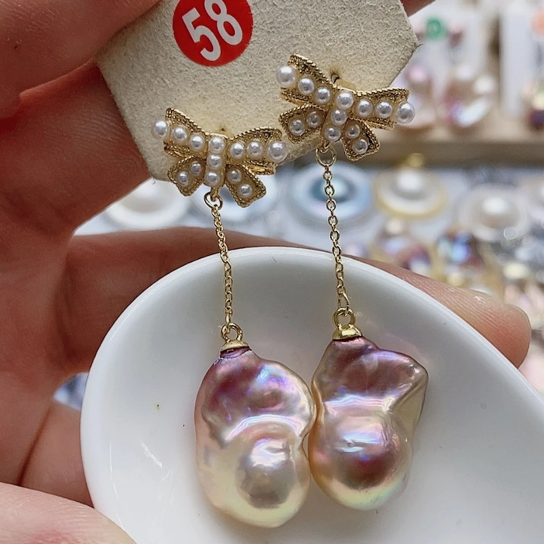 【闪购商品】淡水珍珠耳饰银S925镶嵌